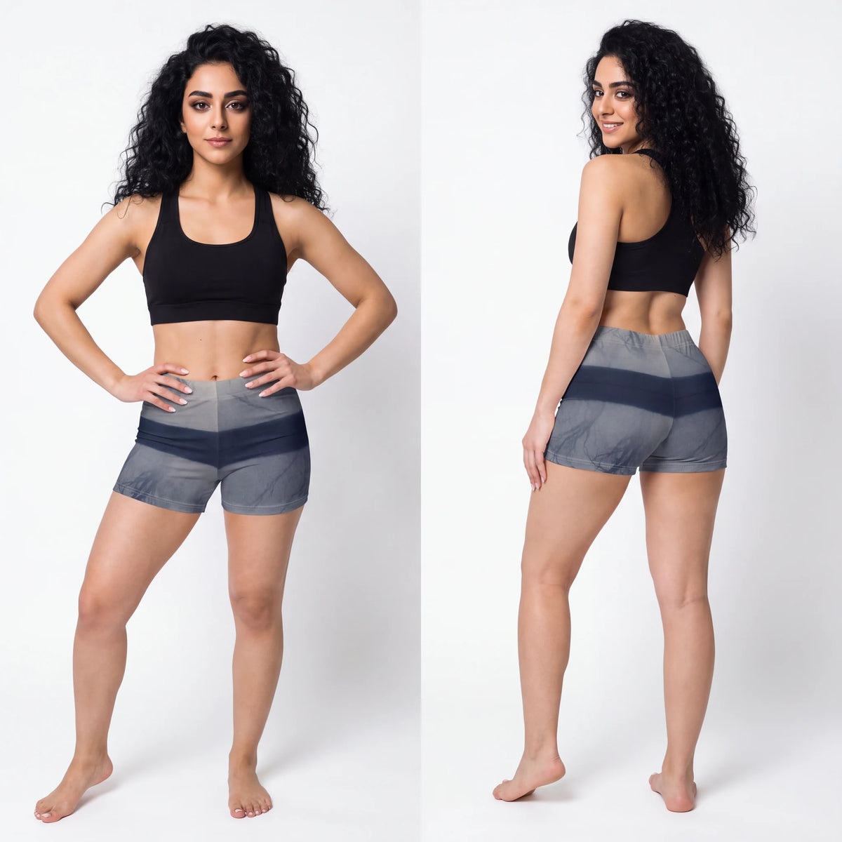Women's Shorts with Moody Lake Landscape