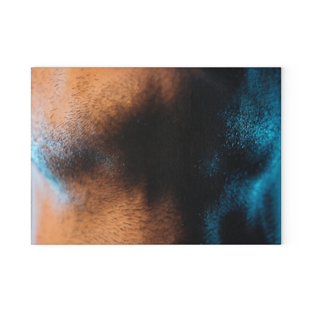 Glass Cutting Board - Neon Horizon Portrait | Echovira...