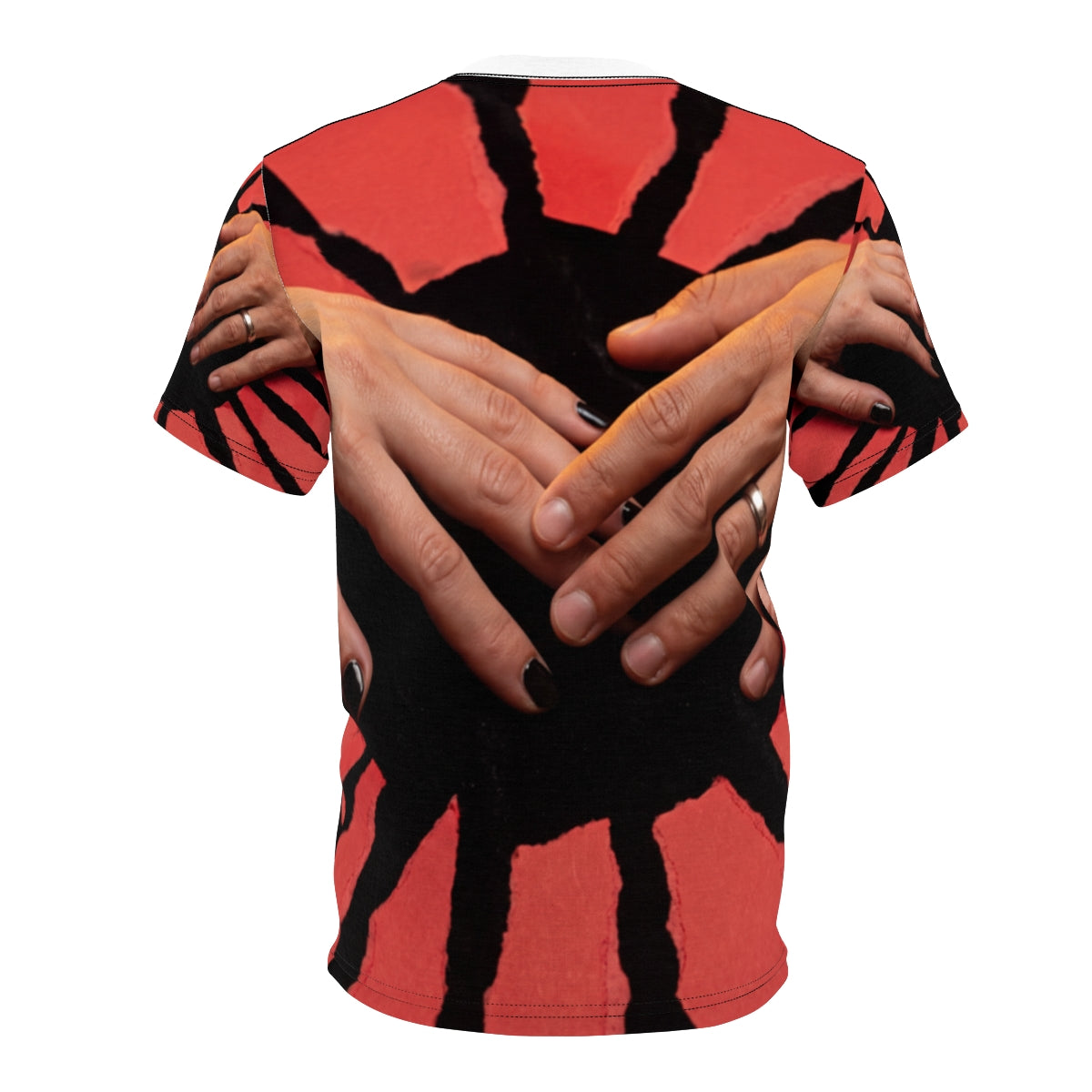 Men's Cut & Sew Tee - Crimson Solstice | Echovira Gallery