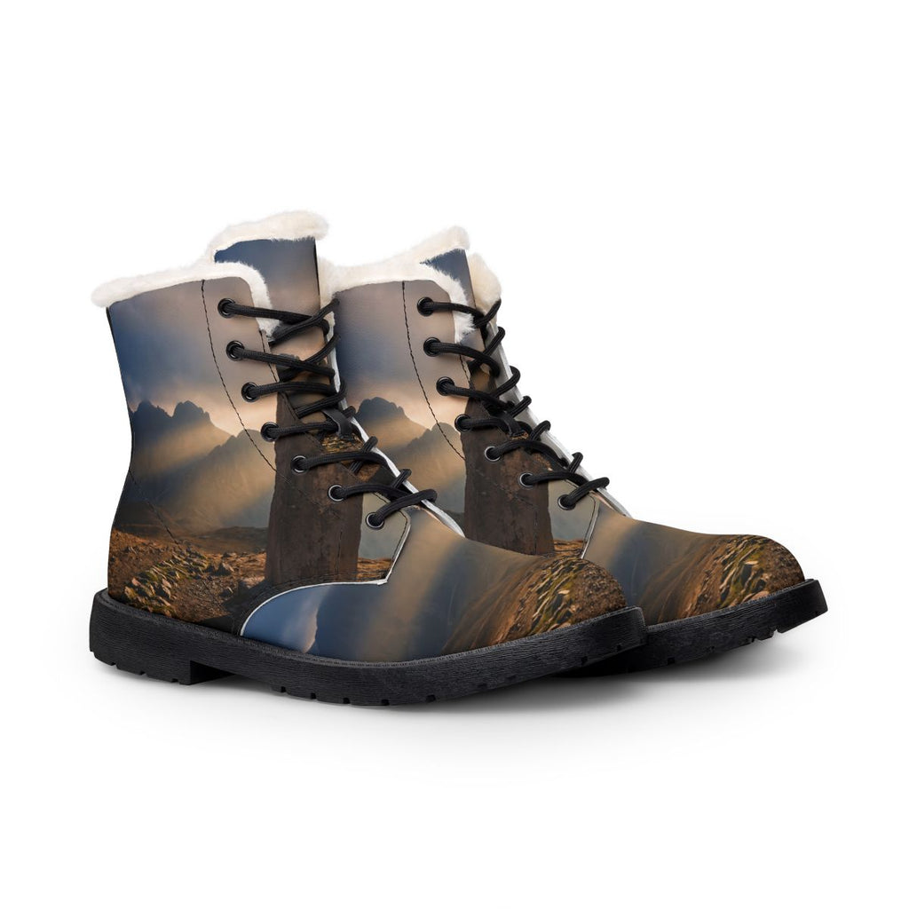Fur & Leather Boots - Mystic Sun