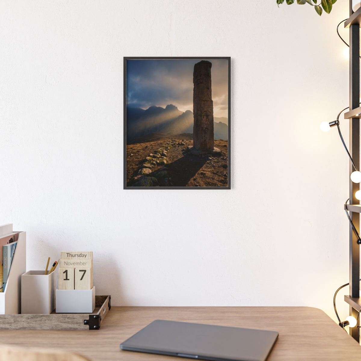 Wooden Frame Poster - Majestic Peak