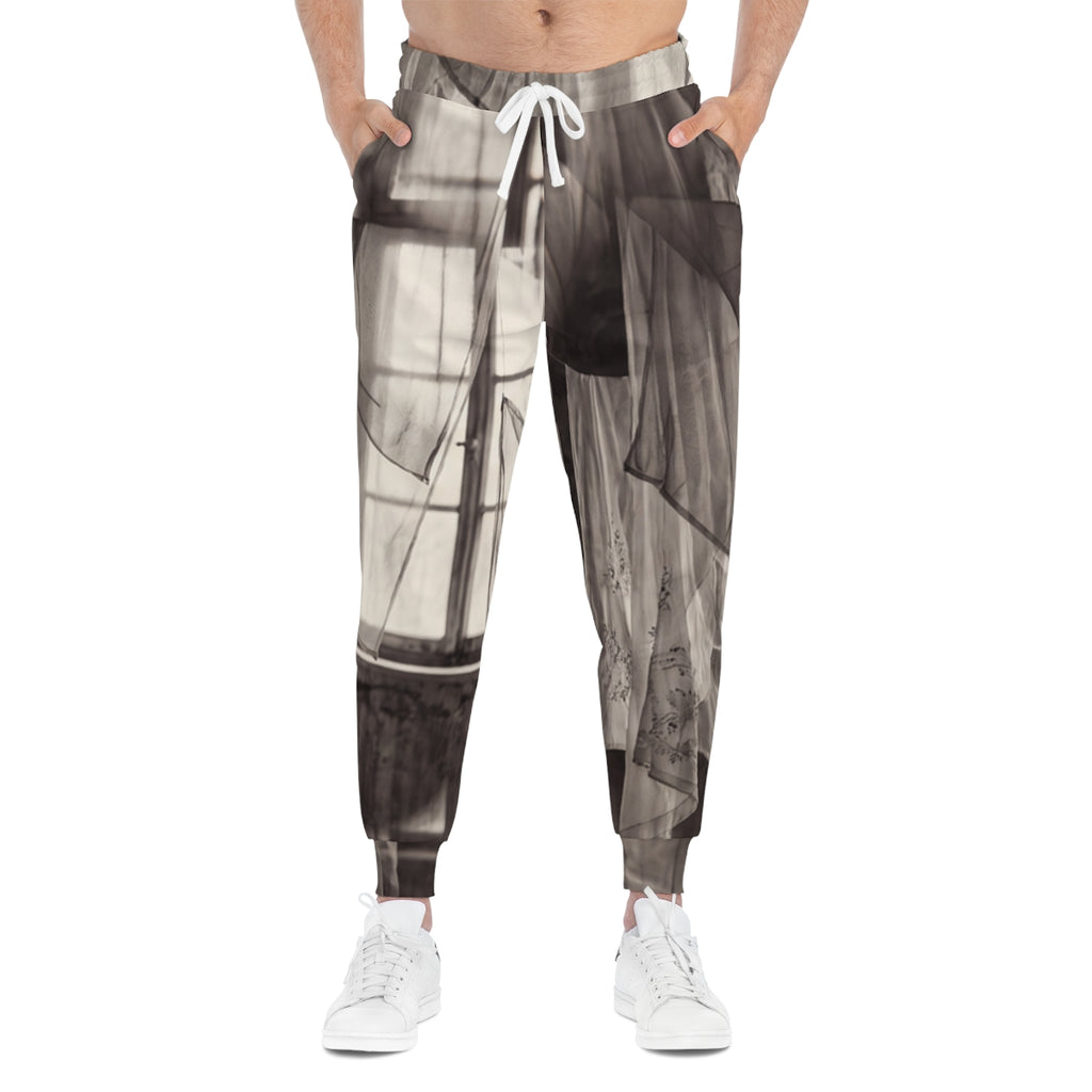 Men's Athletic Joggers - Spectral Veils | Echovira Gallery