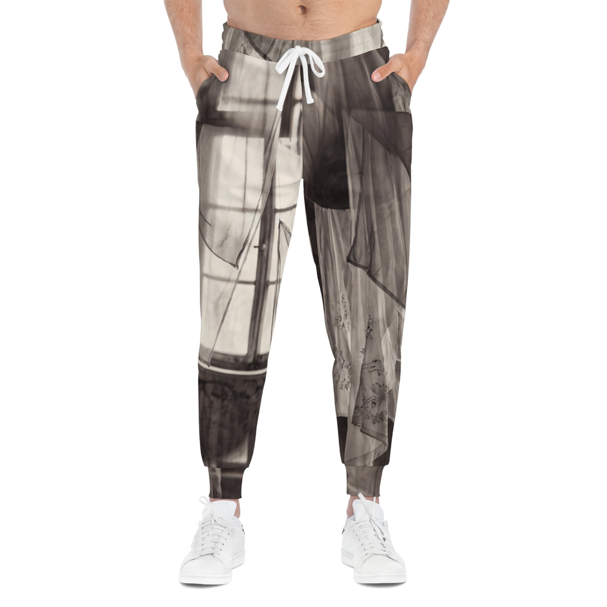 Men's Athletic Joggers - Spectral Veils | Echovira Gallery
