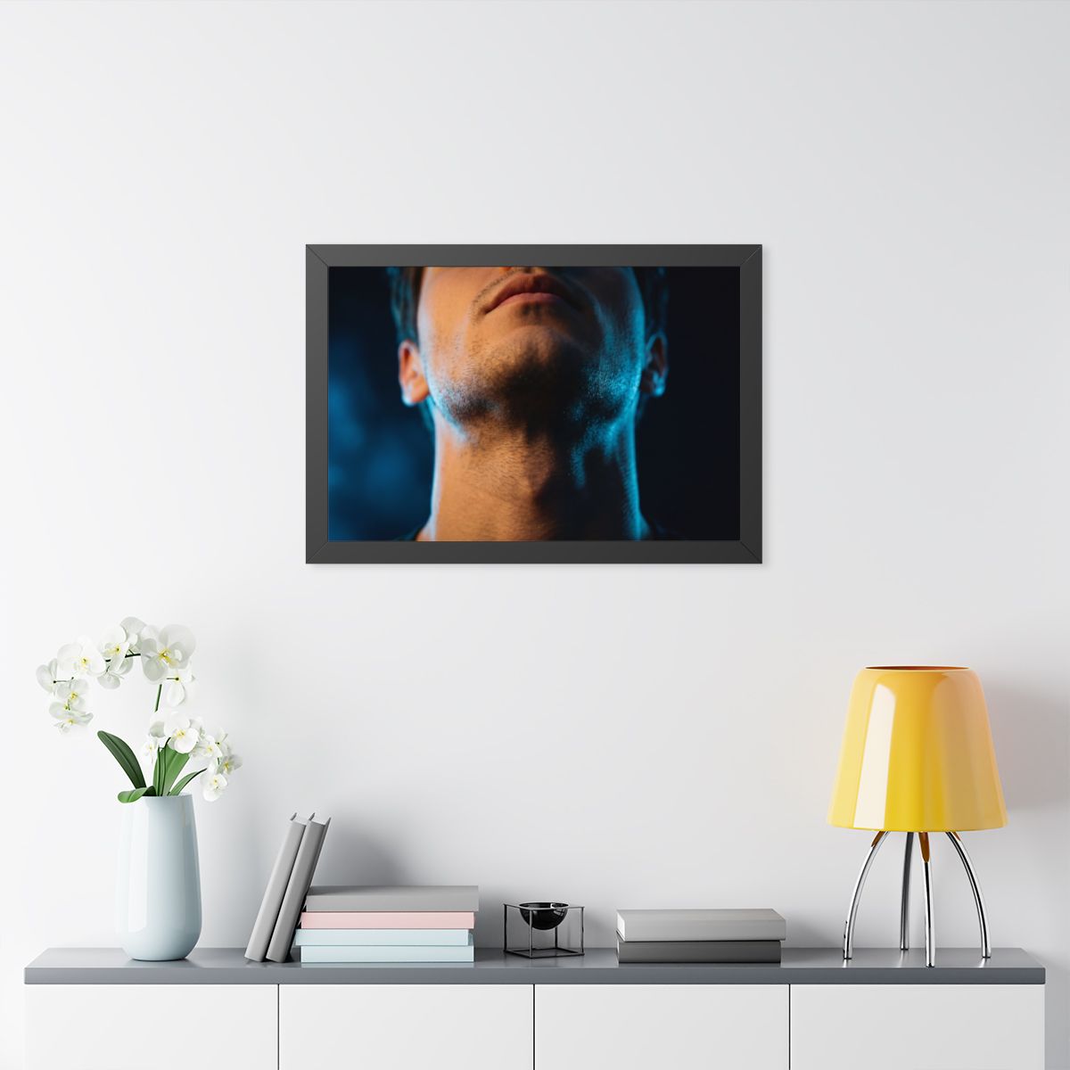 Framed Horizontal Poster - Neon Horizon Portrait — Black......