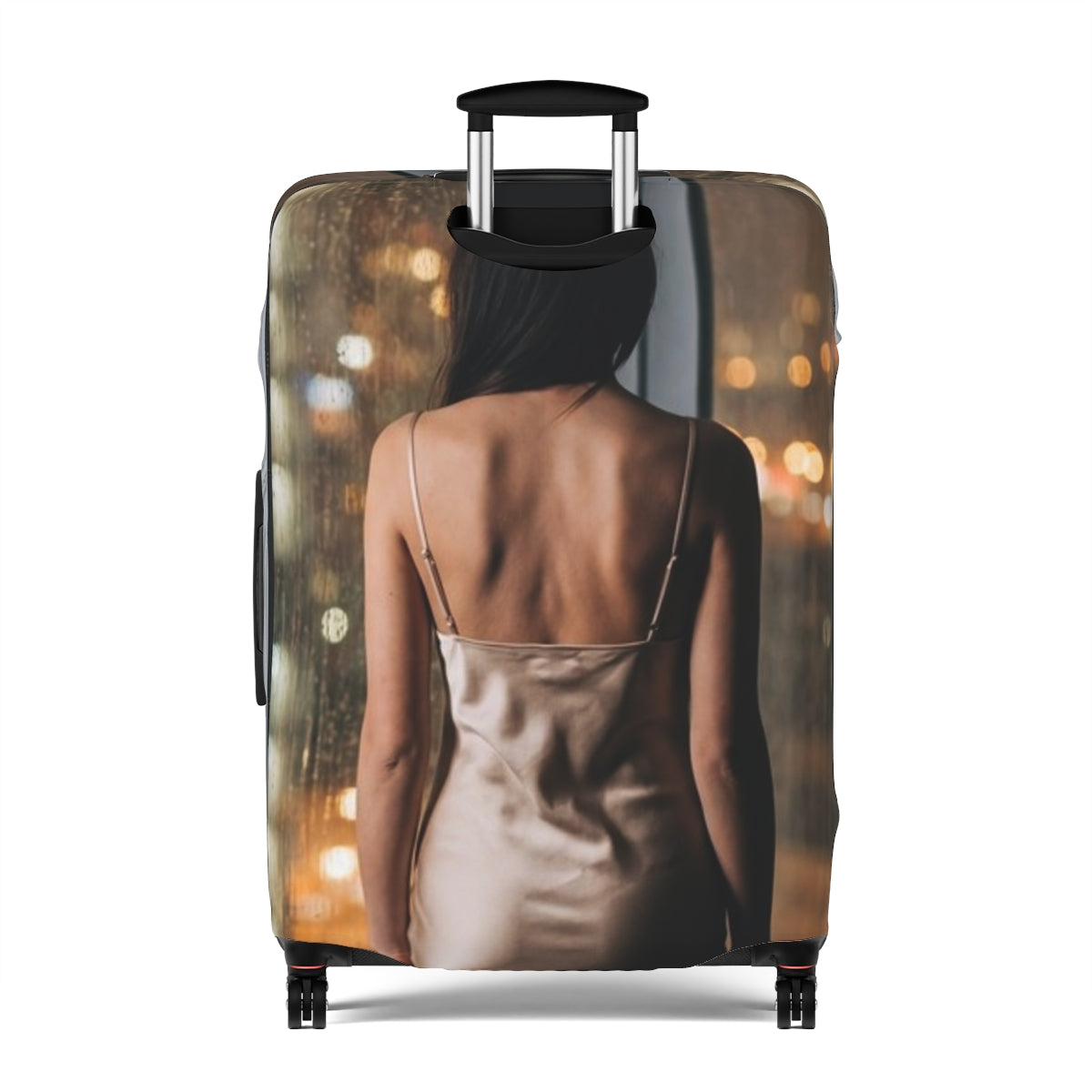 Luggage Cover - Shimmering Rainscape | Echovira Gallery