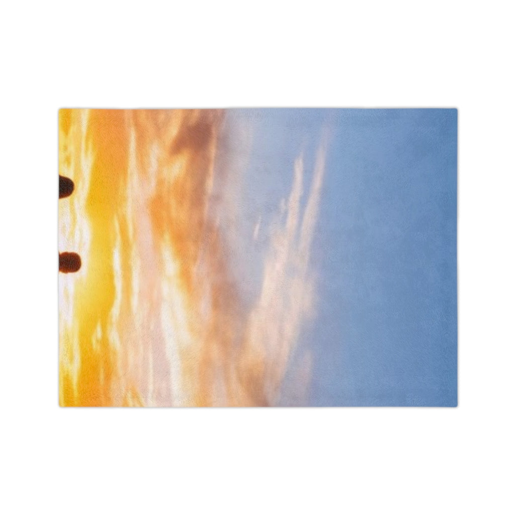 Velveteen Microfiber Blanket - Sunset | Echovira Gallery