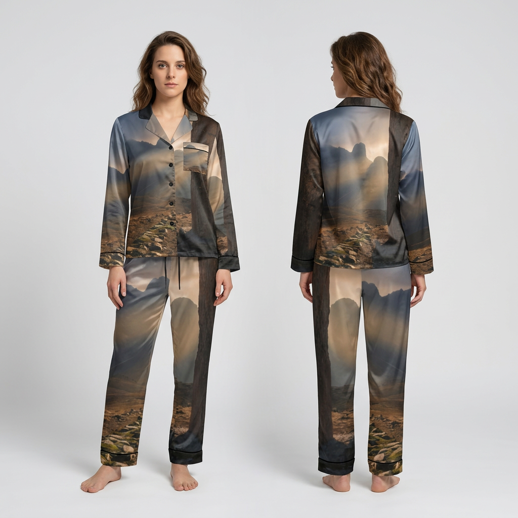 Women's Satin Pajamas - Ethereal Mood