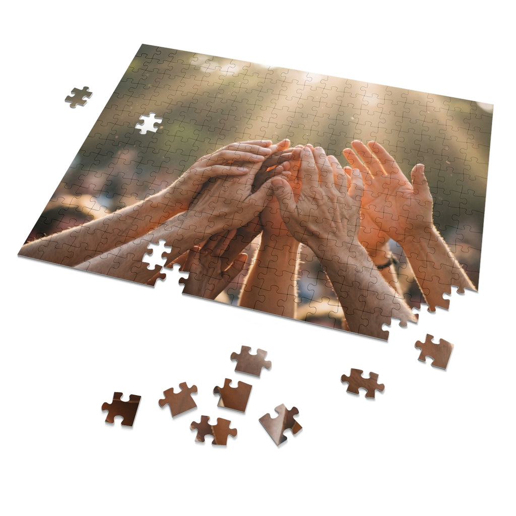 Jigsaw Puzzle with Tin - Golden Rays of Unity Wall Art (30...