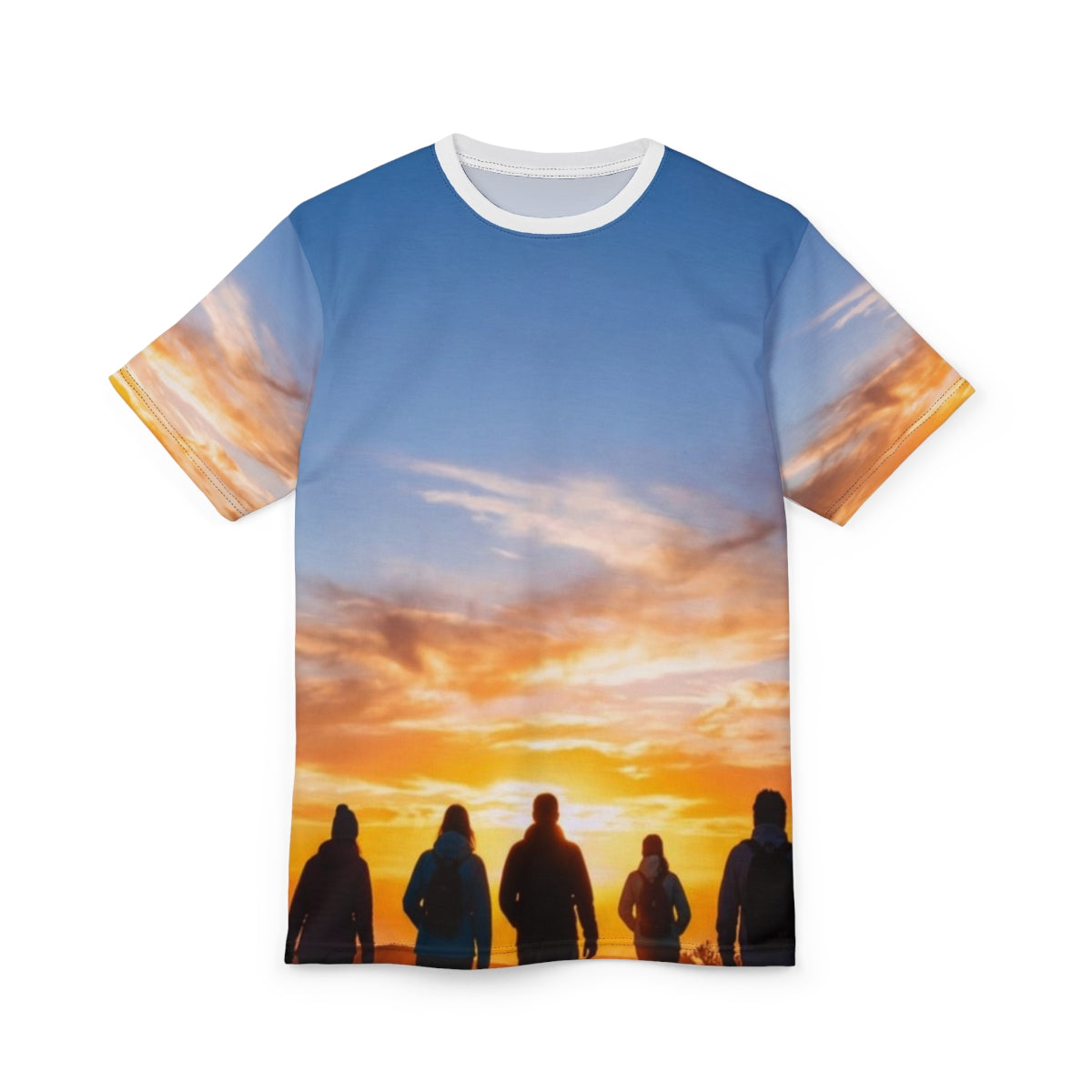 Unisex Cut & Sew Tee - Sunset Mountain | Echovira Gallery