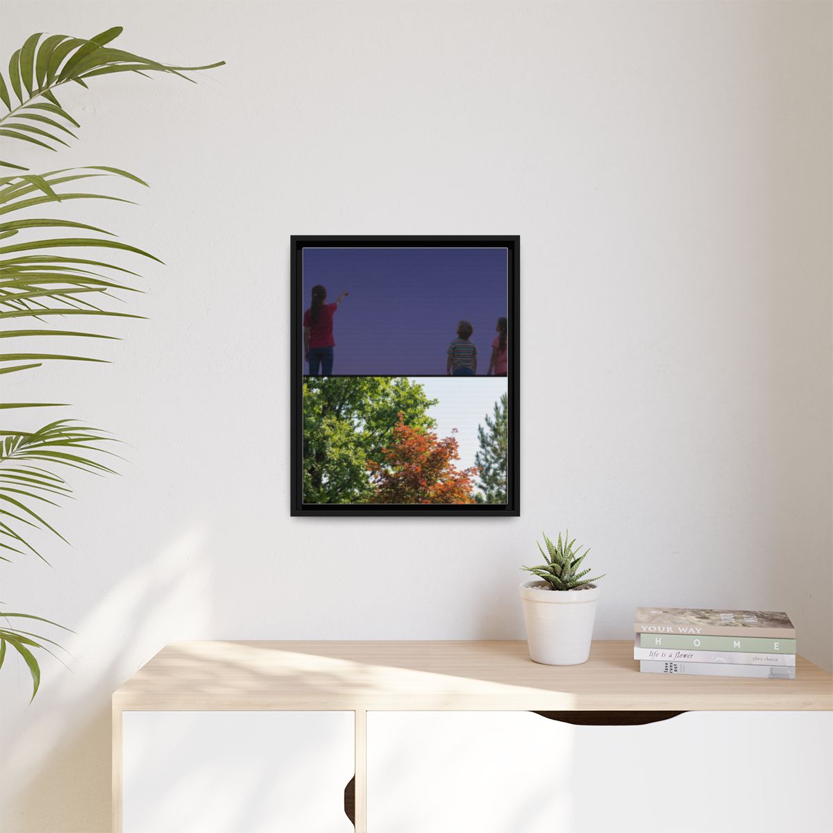 Matte Canvas, Framed - Stardust & Forest Discovery — Black /...