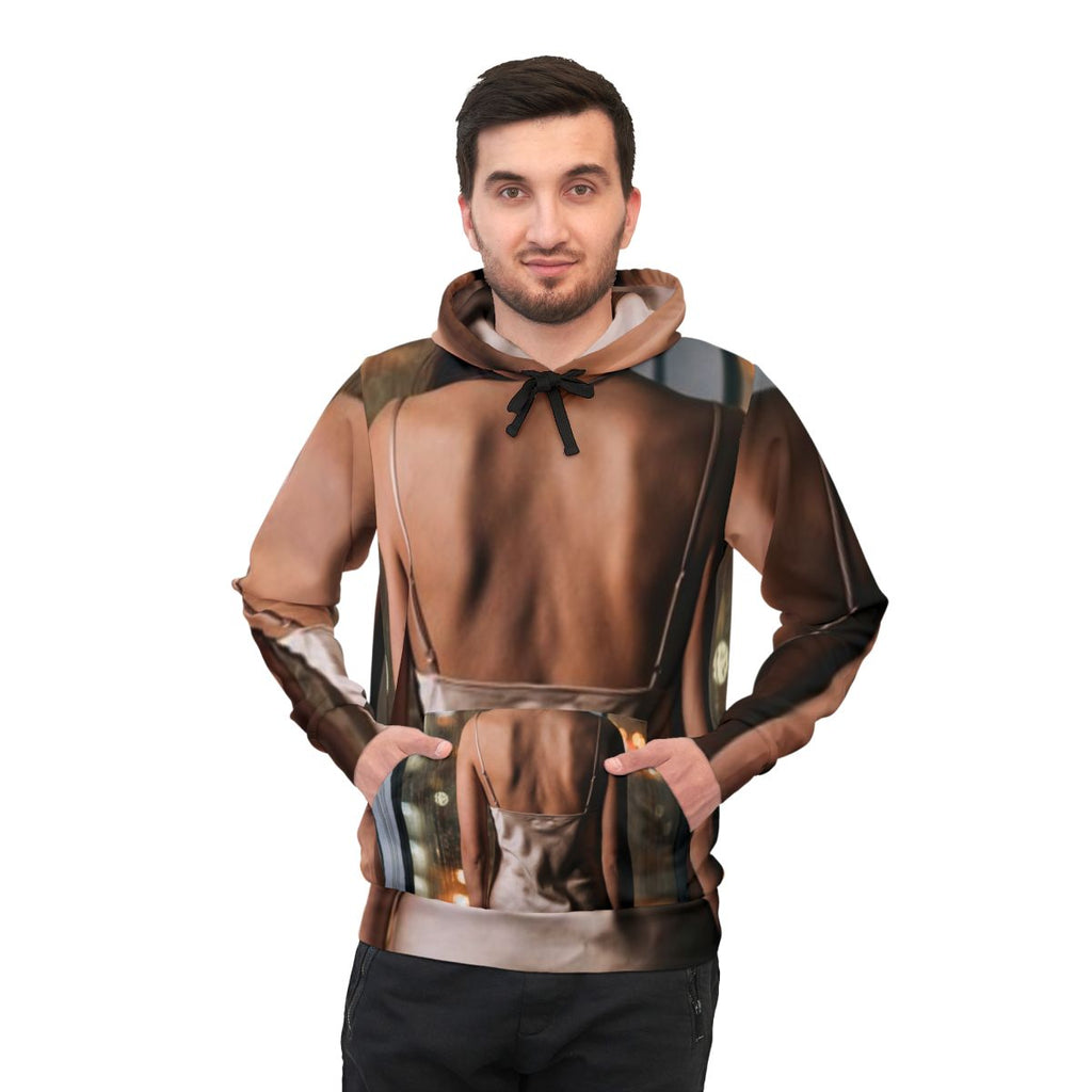 Men's Athletic Hoodie - Shimmering City Nights | Echovira...