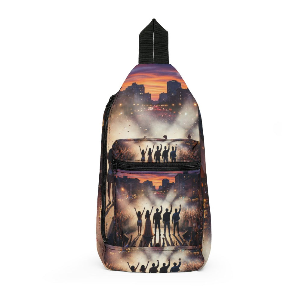 Sling Bag - Golden Hour Concert Urban Stage Art | Echovira...