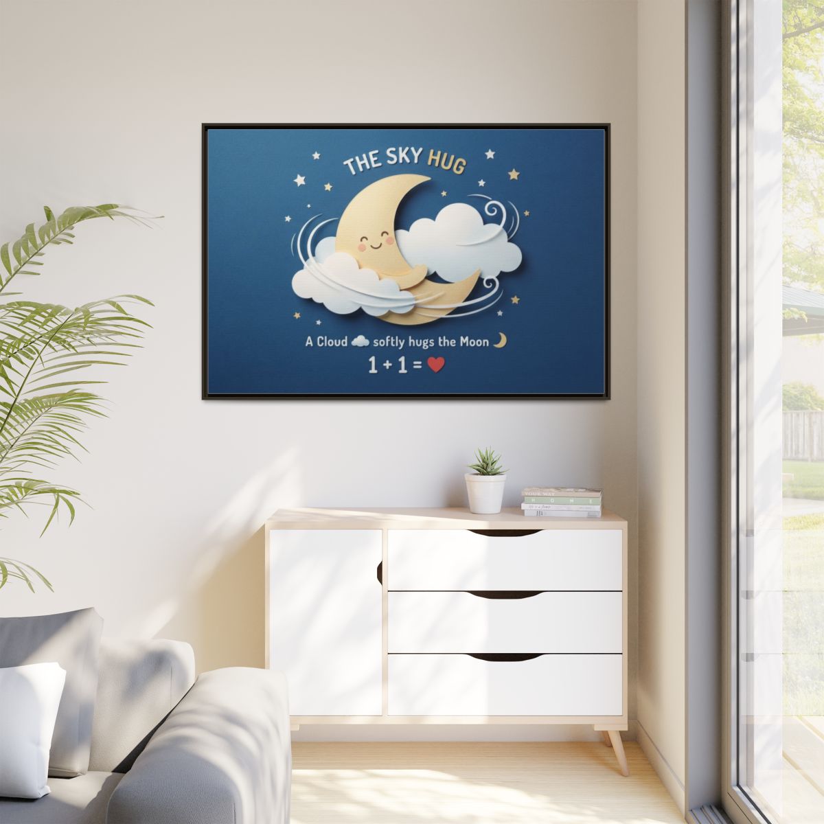 Matte Canvas Framed - The Sky Hug — Espresso / 1.25" (10×8...