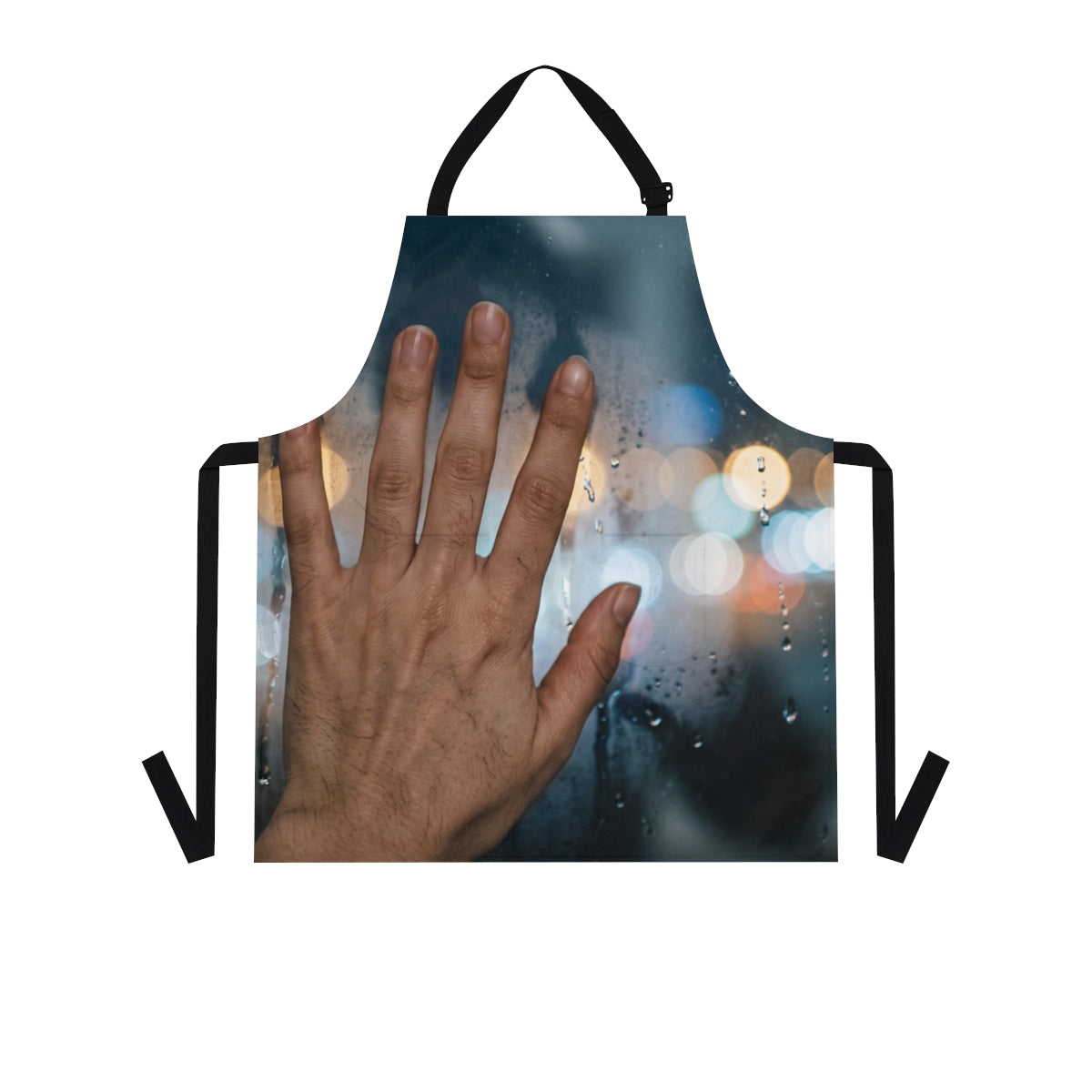 Rainy City Window Art Apron