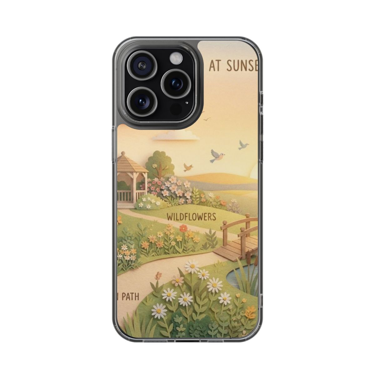 Clear Impact-Resistant Cases - Clear Phone Case - Sunset......