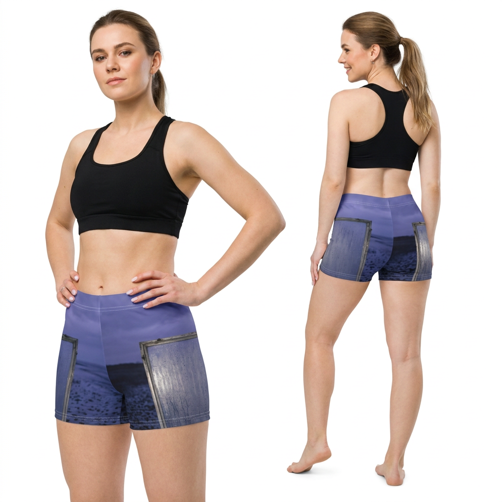 Women's Shorts - ट्वाइलाइट ओशन मिस्ट आर्ट प्रिंट