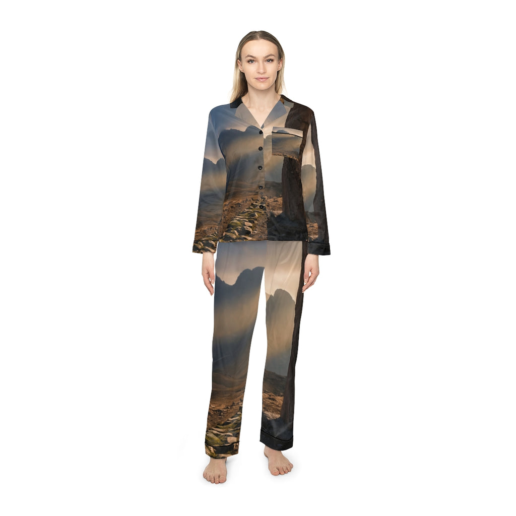 Women's Satin Pajamas - Ethereal Mood
