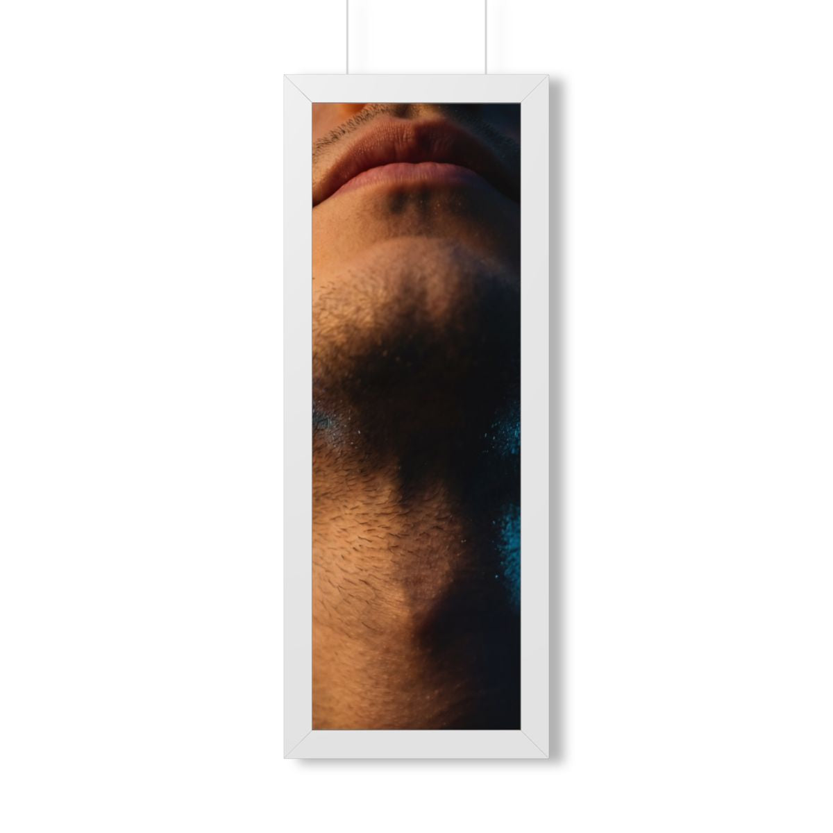 Framed Vertical Poster - Neon Horizon Portrait — White... |...