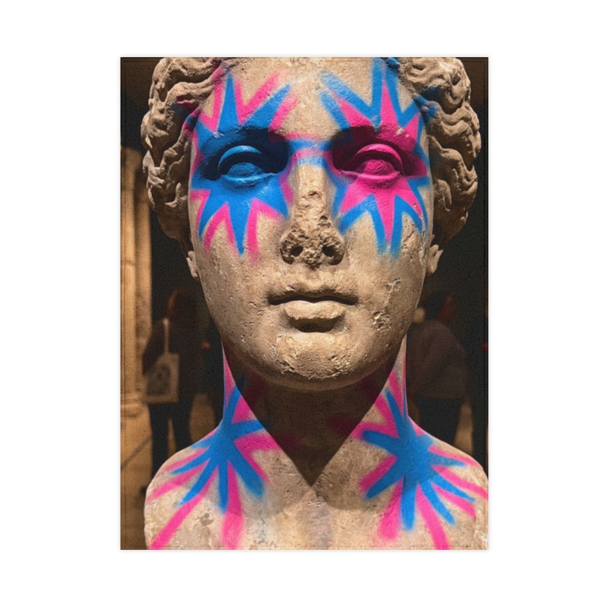 Neon Classical Bust Toddler Blanket