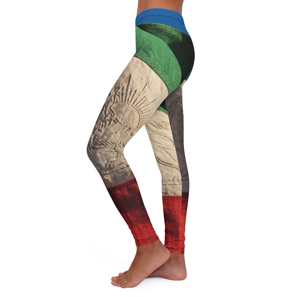 Women's Spandex Leggings - Flag