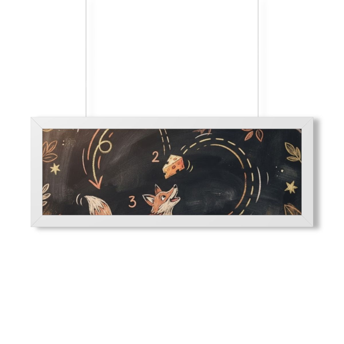 Framed Horizontal Poster - Storybook Slate — White (14×11......