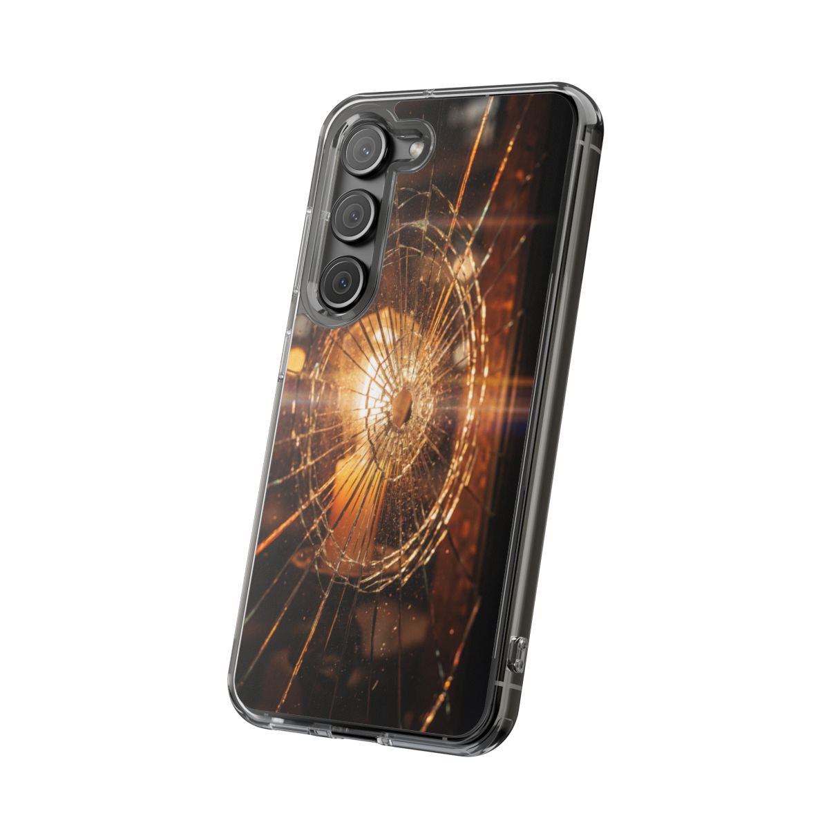 Clear Impact-Resistant Case - Fractured Glow