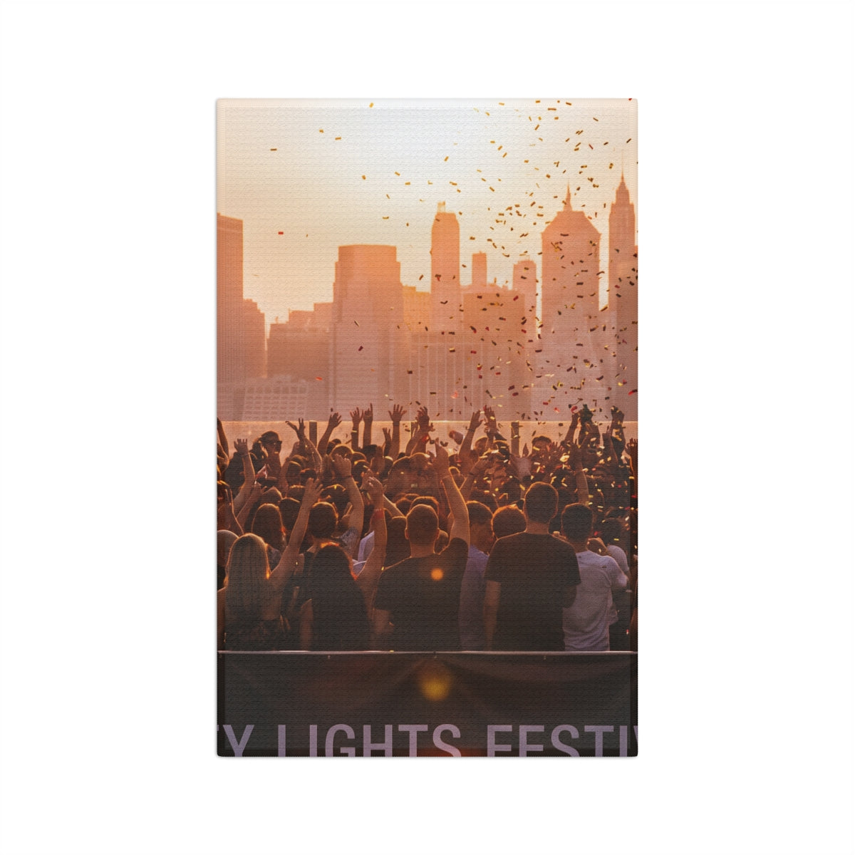 Microfiber Tea Towel - City Lights | Echovira Gallery