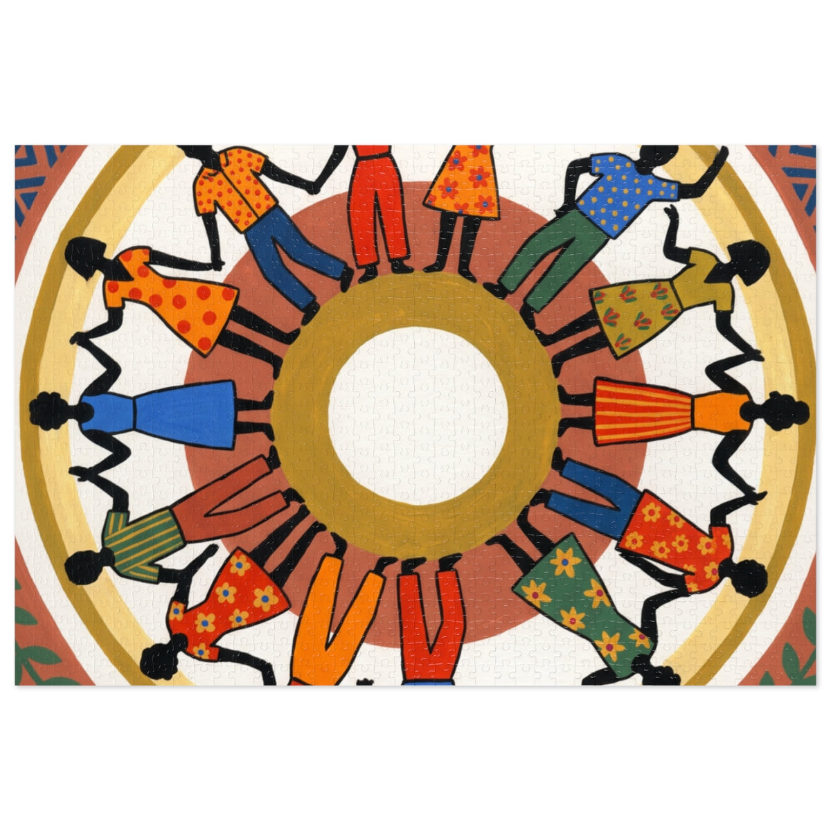 Jigsaw Puzzle with Tin - Unity Mandala Folk Art (30, 110......