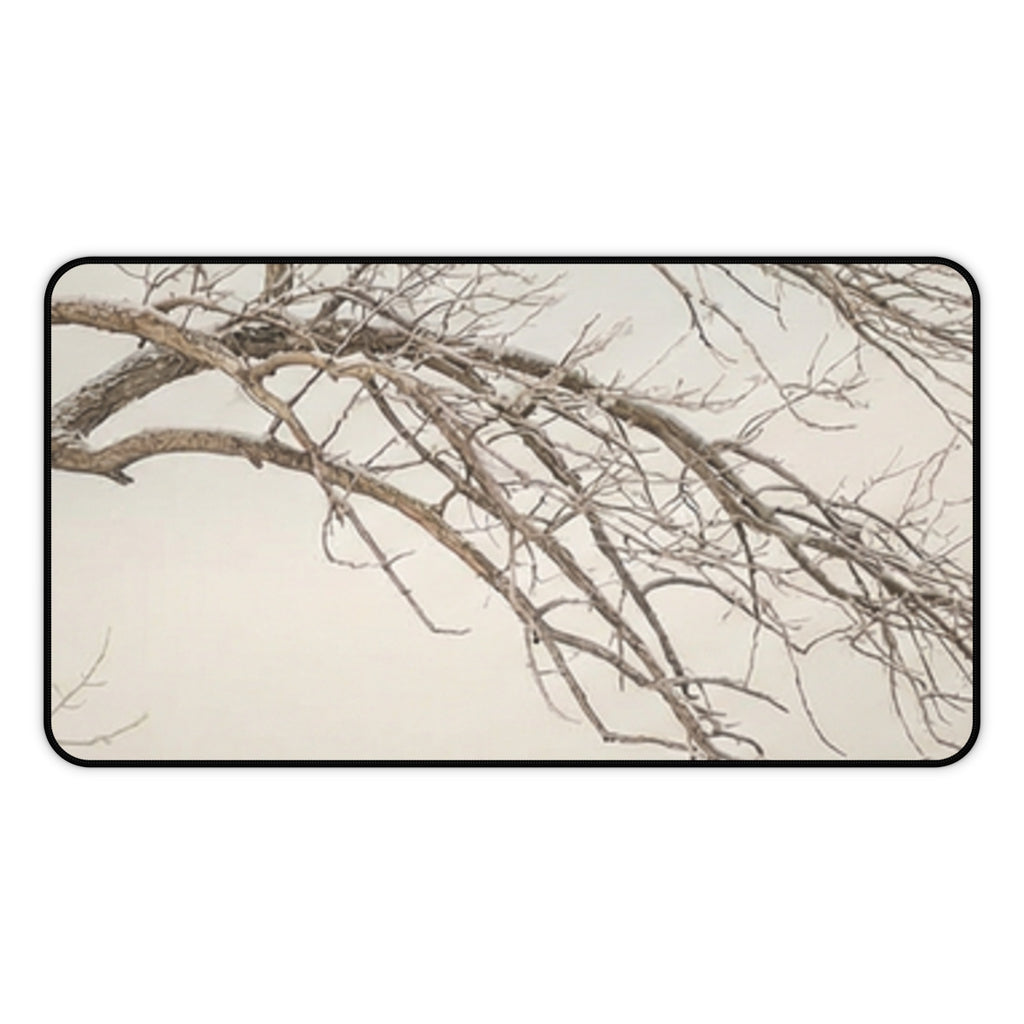 Desk Mat - Minimalist Winter Serenity