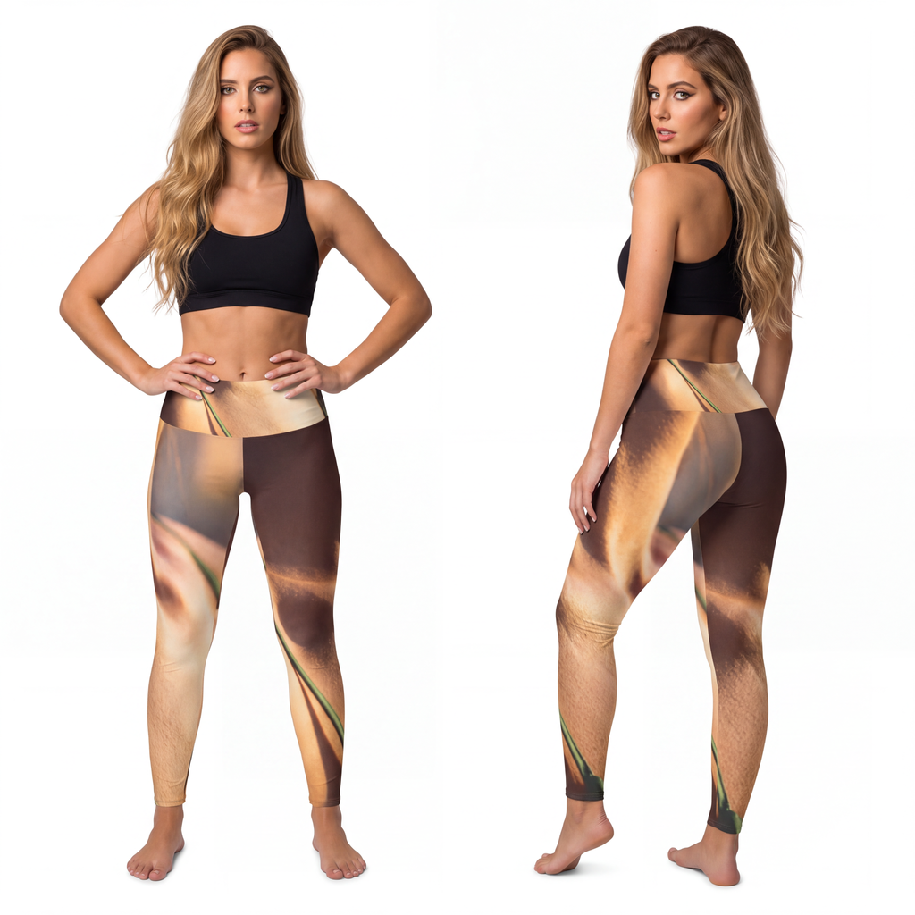 Women's Yoga Pants - Golden Hour - Emerald Sunset Flared |...
