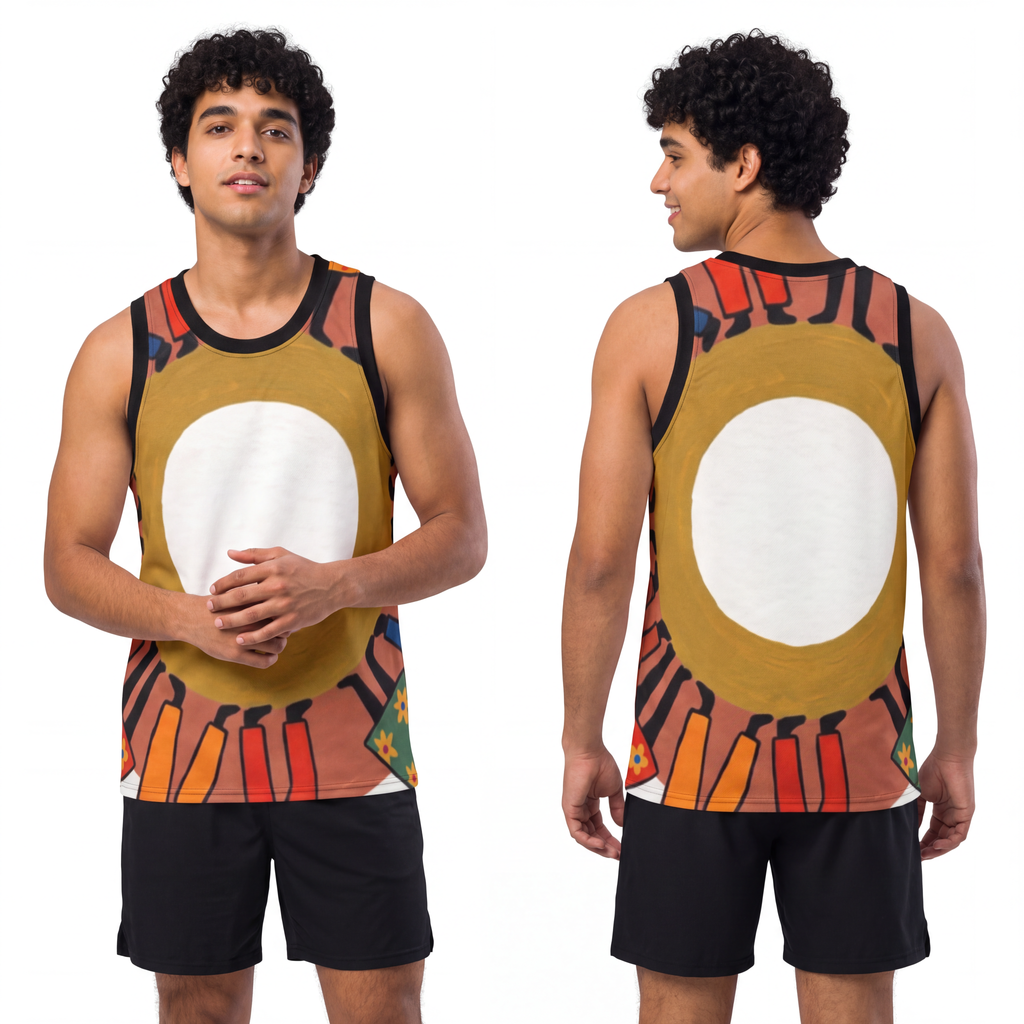Men's Basketball Jersey - Unity Mandala | Echovira Gallery