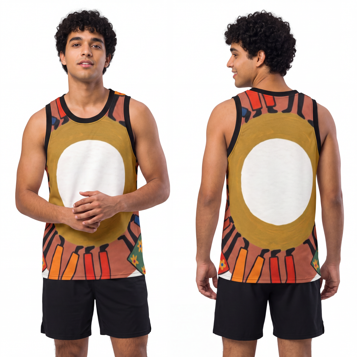Men's Basketball Jersey - Unity Mandala | Echovira Gallery