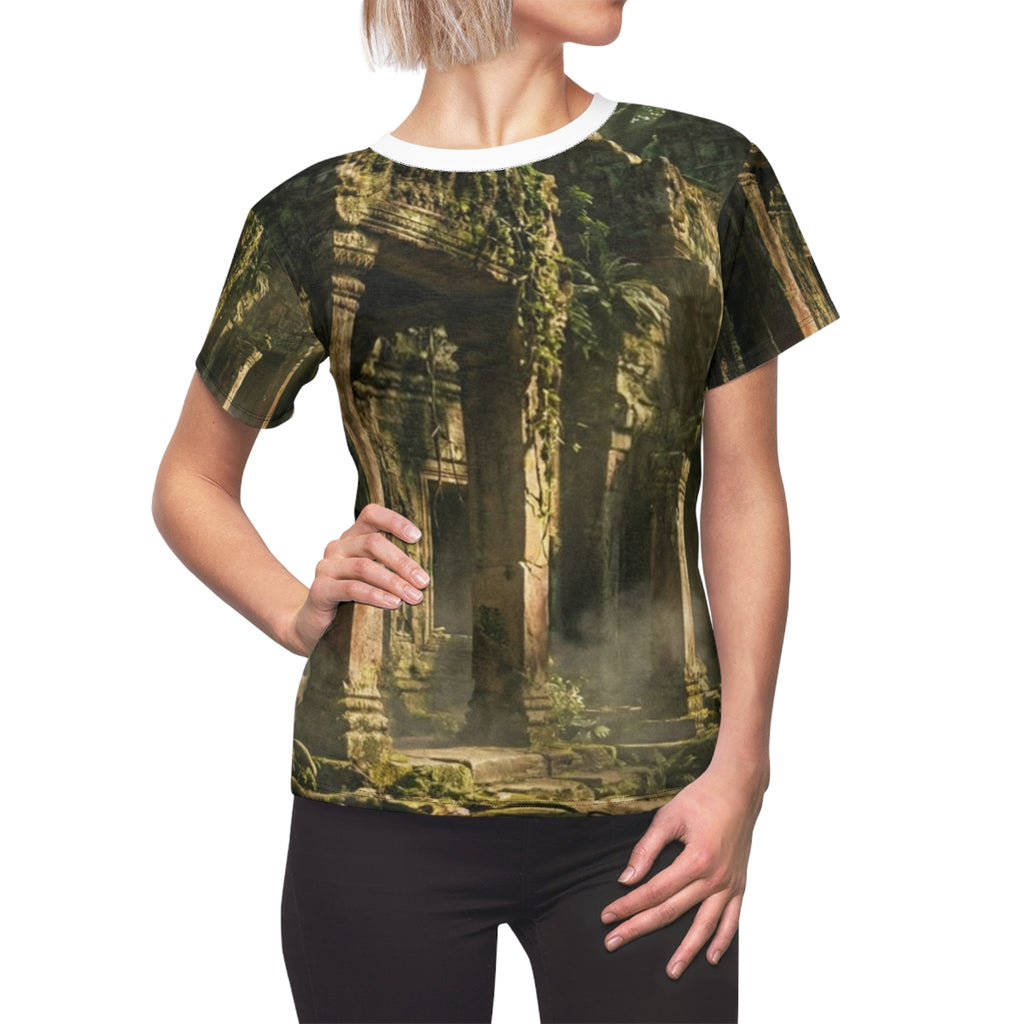 Women's Cut & Sew Tee - Temple Mist | Echovira Gallery