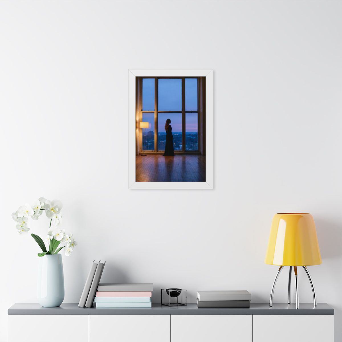 Framed Vertical Poster - Twilight Solitude — White (11×14......