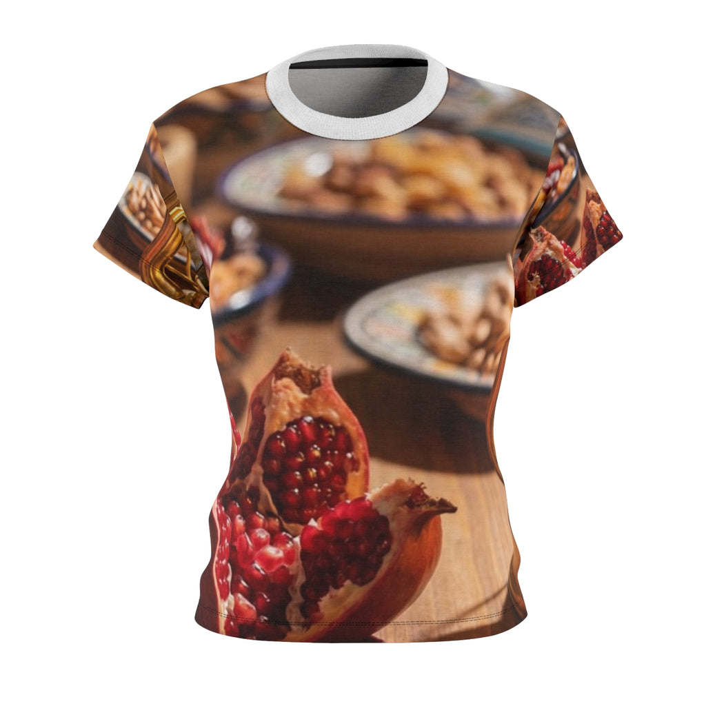 Women's Cut & Sew Tee - Amber Feast | Echovira Gallery