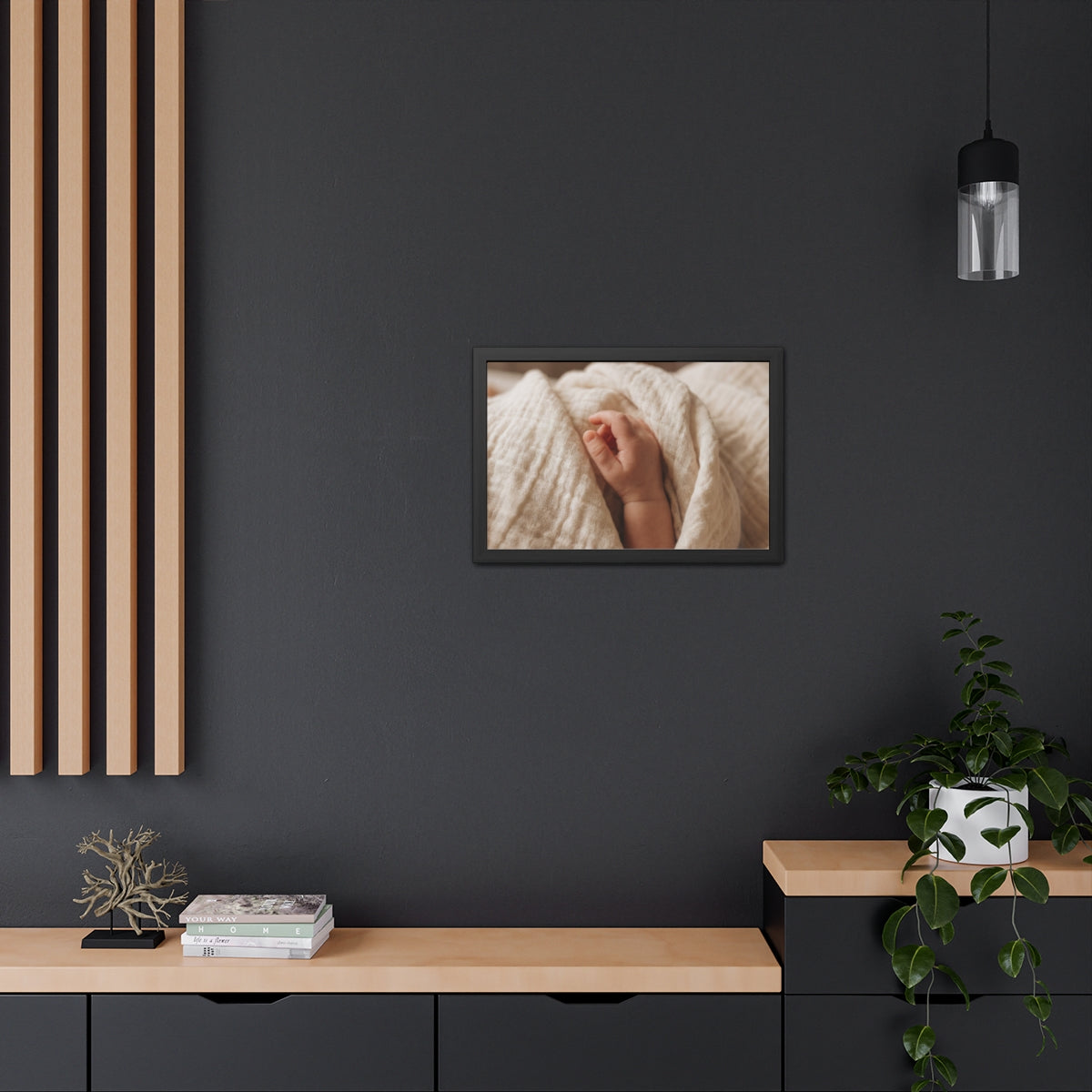 Framed Poster Wall Art - Boho Nursery — Landscape
