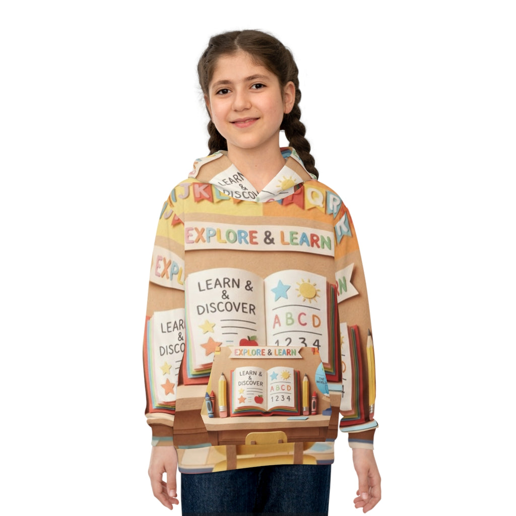 Children's Hoodie - Sunny Classroom Art | Echovira Gallery