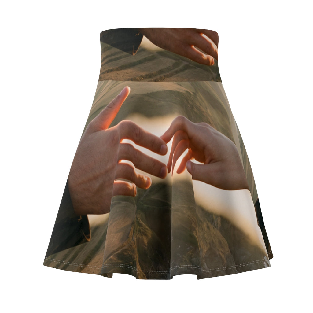 Women's Skater Skirt - The Infinite Touch | Ethereal Coastal...