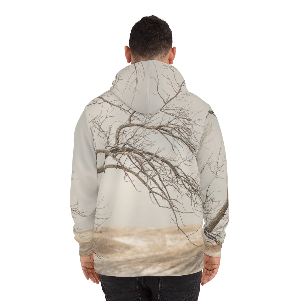 Men's Fashion Hoodie - Silent Branches Winter Landscape Art...