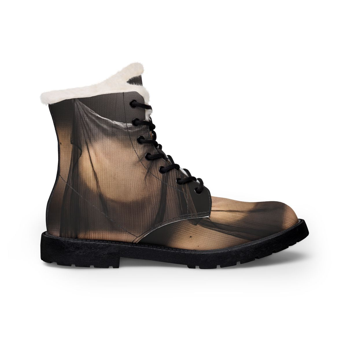 Women's Fur and Leather Boots - Stage Light Chic | Echovira...