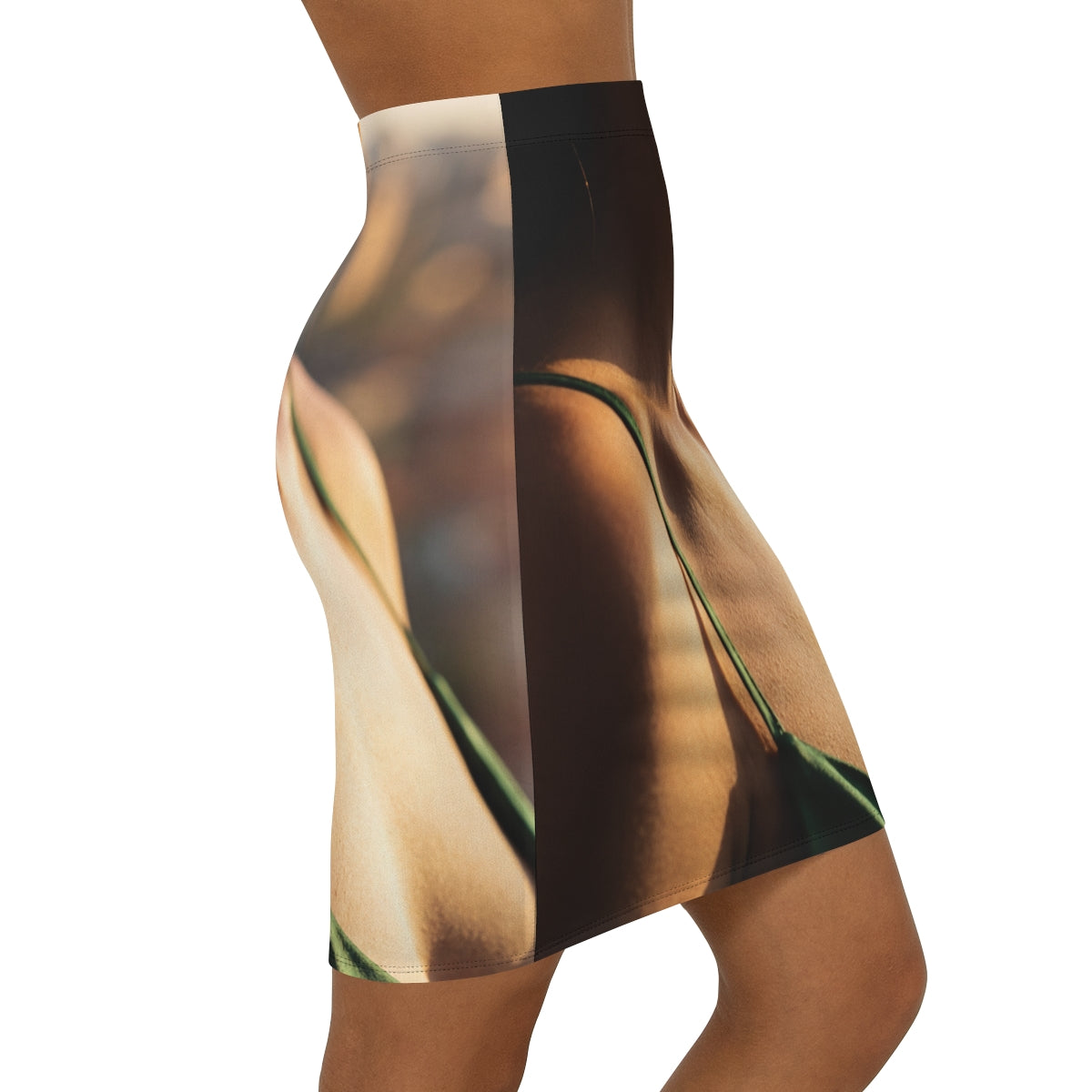 Women's Mid-Waist Pencil Skirt - Emerald Muse