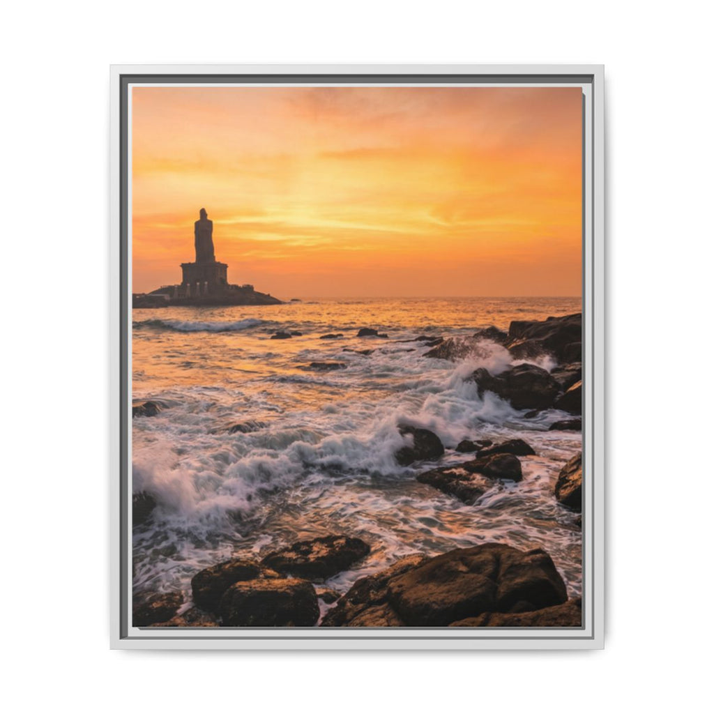 Framed Matte Canvas - Majestic Golden Coast
