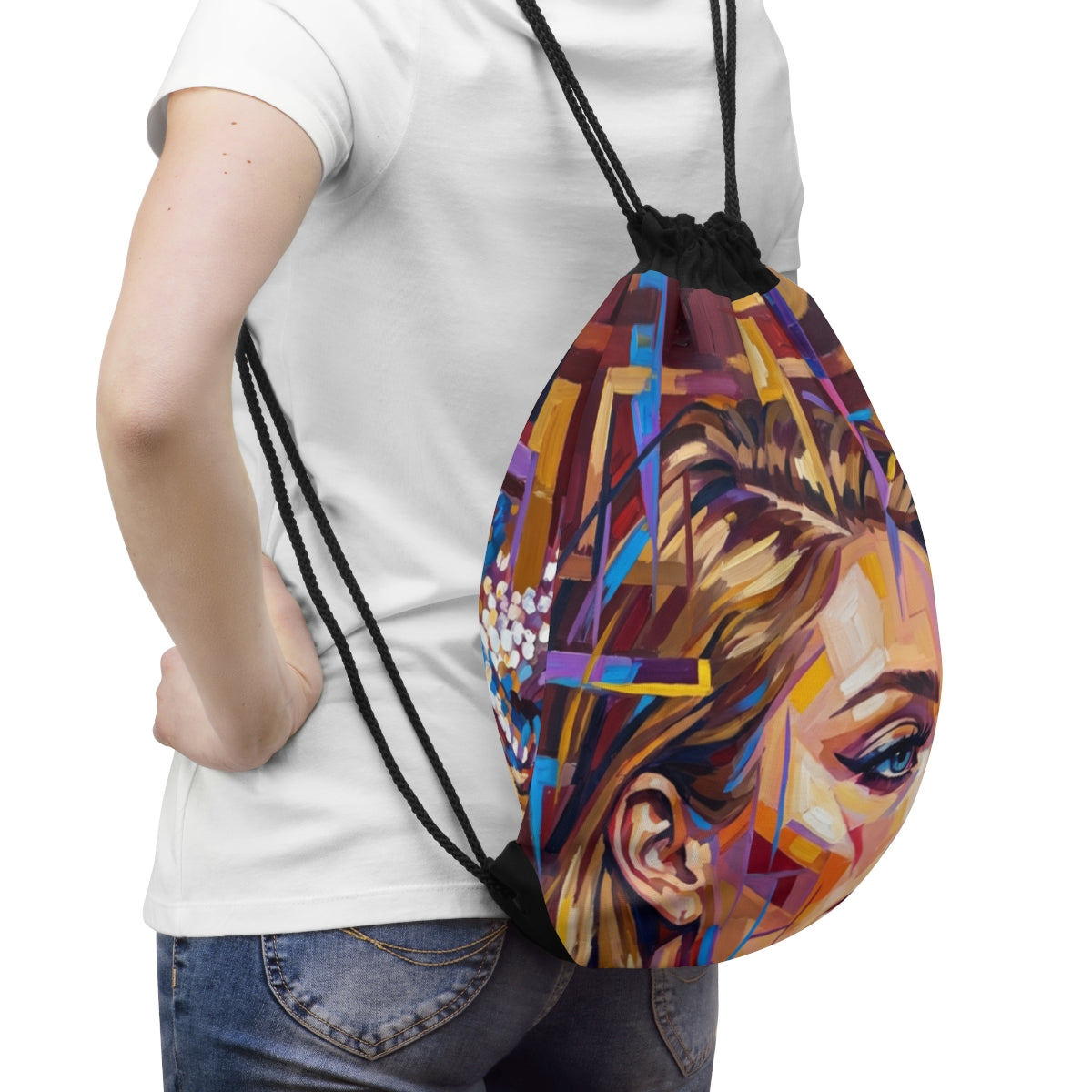 Drawstring Bag - Shattered Elegance | Echovira Gallery