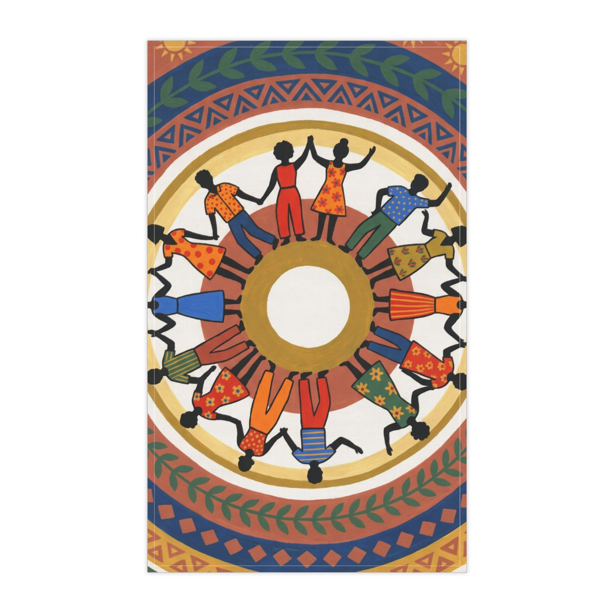 Tea Towels - Unity Mandala Folk Art | Echovira Gallery