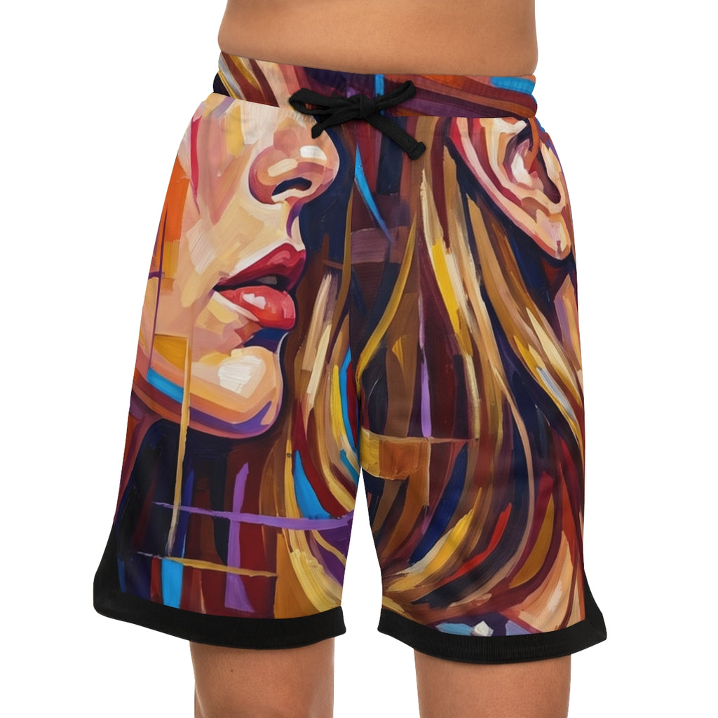Men's Basketball Rib Shorts - Shattered Elegance | Echovira...