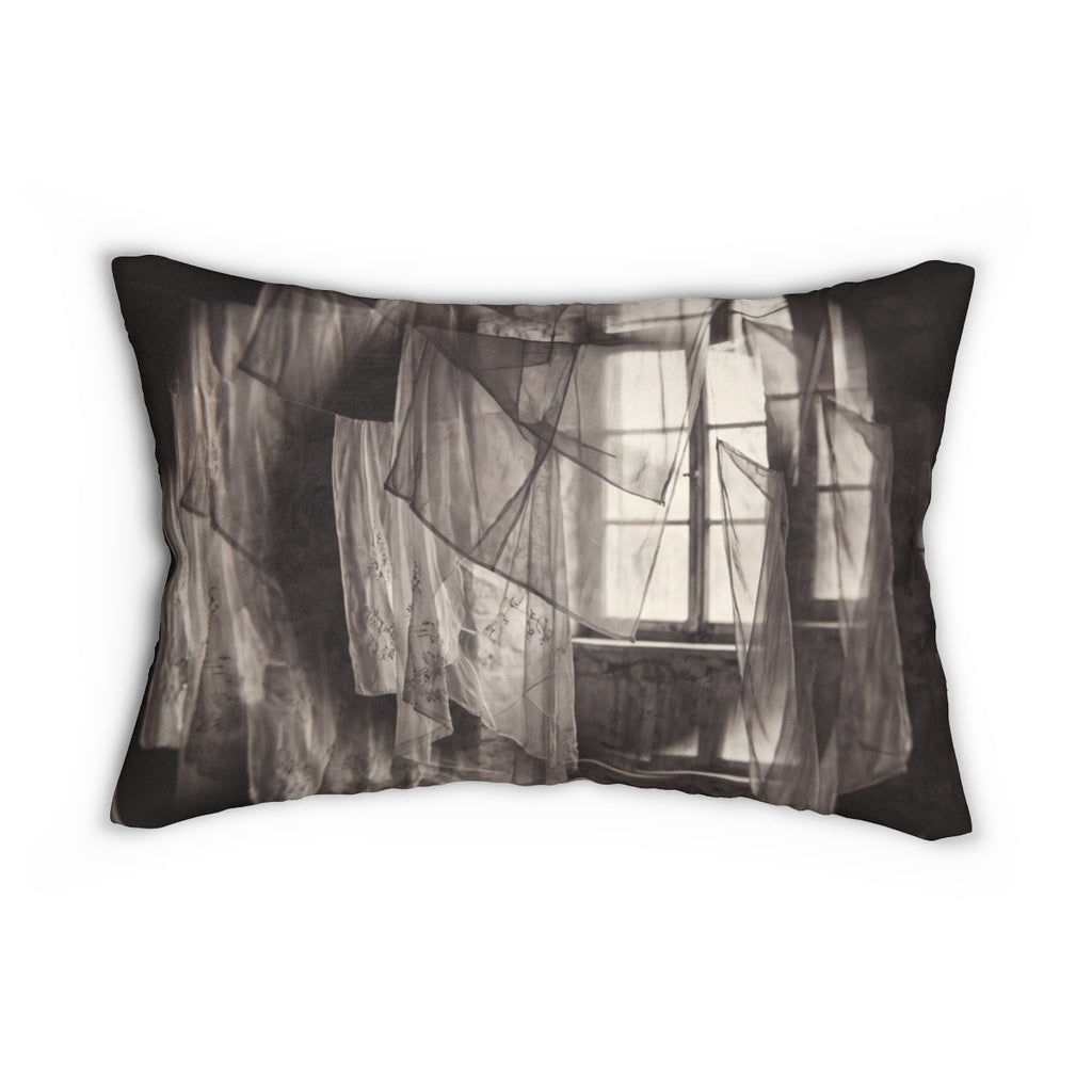 Spun Polyester Lumbar Pillow - Spectral Veils | Echovira...