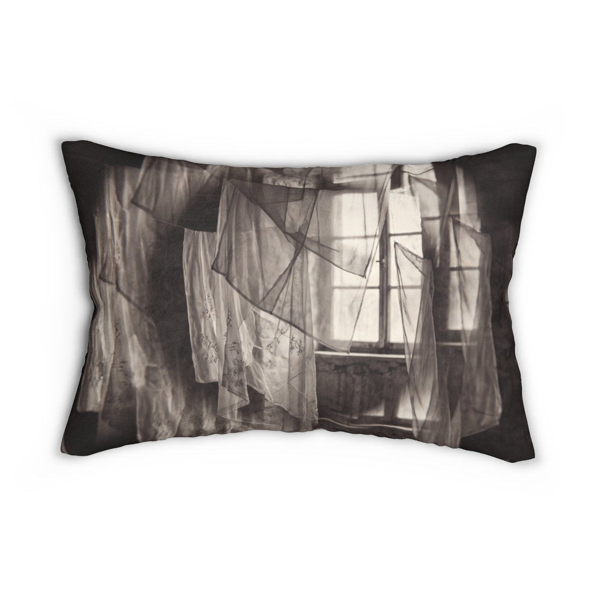 Spun Polyester Lumbar Pillow - Spectral Veils | Echovira...