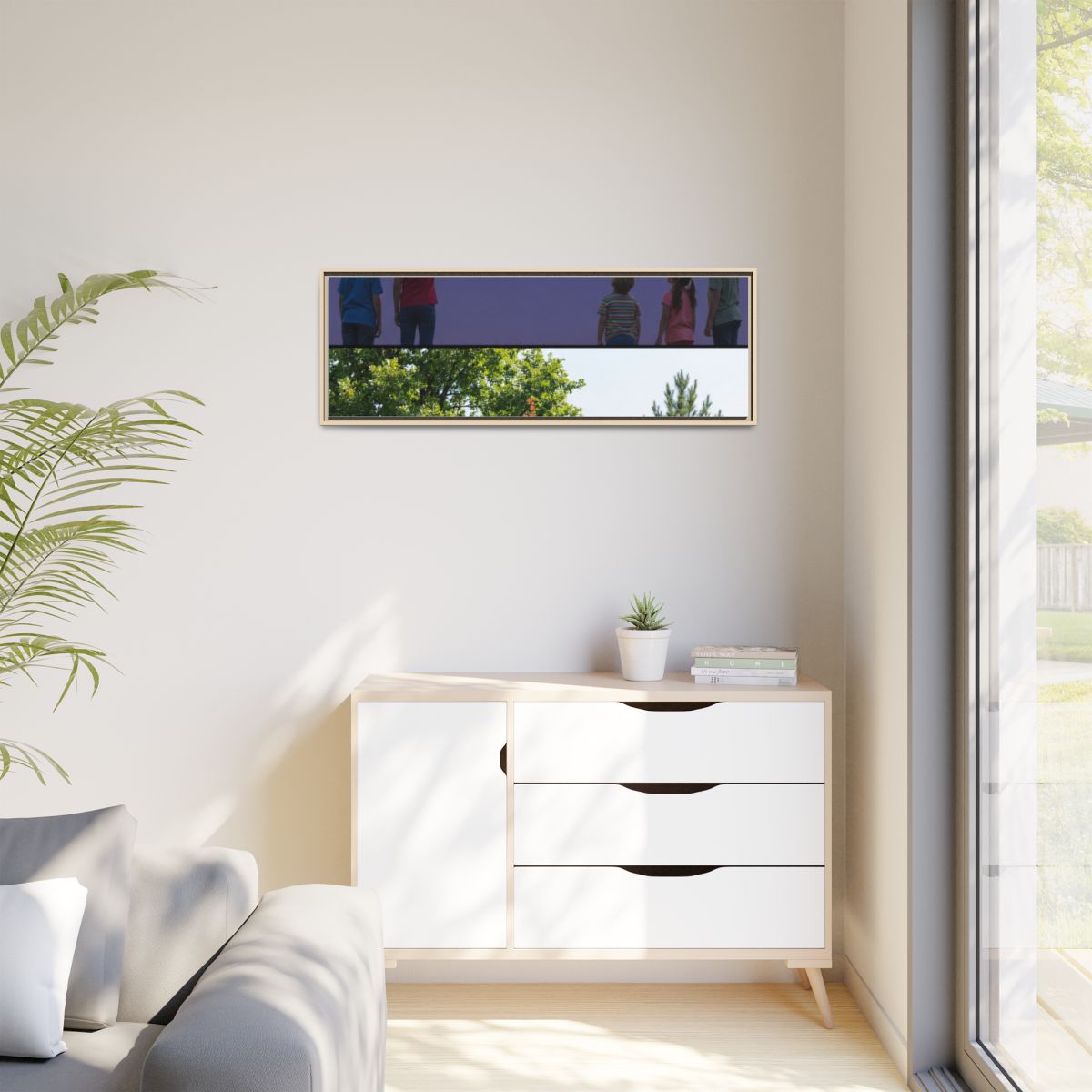 Matte Canvas, Framed - Stardust & Forest Discovery — Natural...
