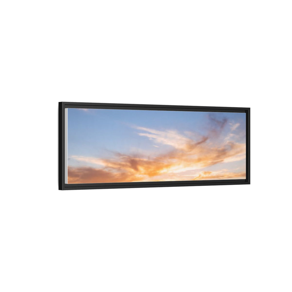 Framed Matte Canvas - Radiant Sunset Art — Black / 1.25"