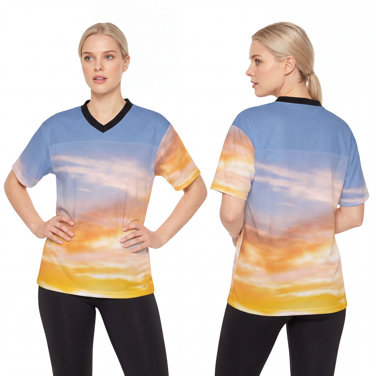 Football Jersey - Sunset Mountain Ridge | Echovira Gallery